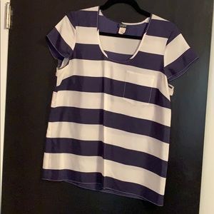 J. Crew silk striped top